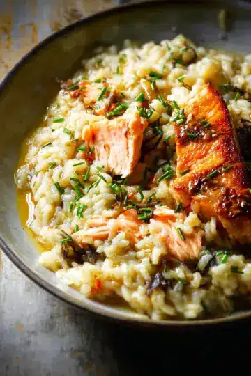 Risotto à la japonaise au saumon poêlé