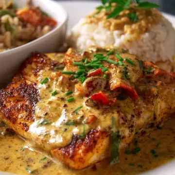 Red Snapper with Creamy Creole Sauce