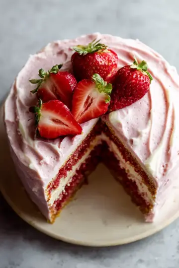 Homemade Strawberry Cake