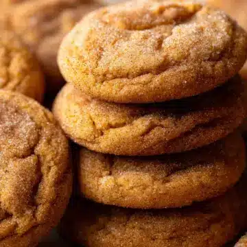 Chewy Pumpkin Snickerdoodle Cookies