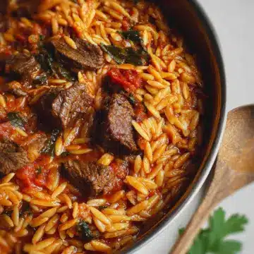Beef Giouvetsi (Beef Orzo Pasta)