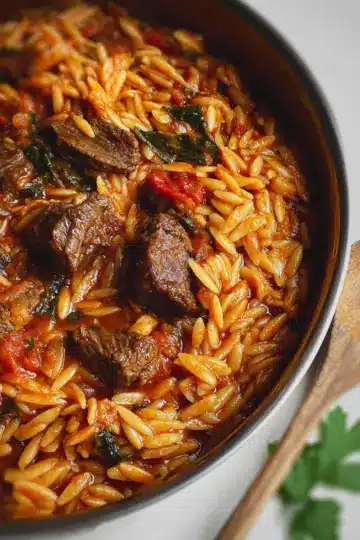 Beef Giouvetsi (Beef Orzo Pasta)