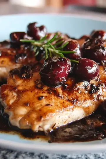 Chicken With Cherry Balsamic Sauce Recipe
