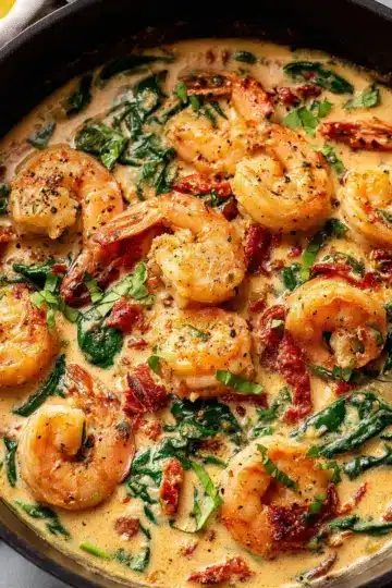 Easy Creamy Tuscan Shrimp Recipe