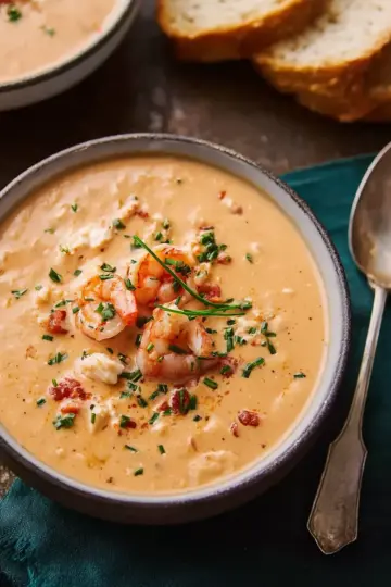 Creamy Shrimp and Crab Seafood Bisque Recipe