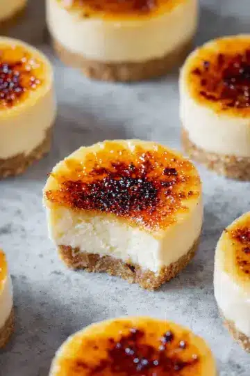 Mini Creme Brûlée Cheesecakes