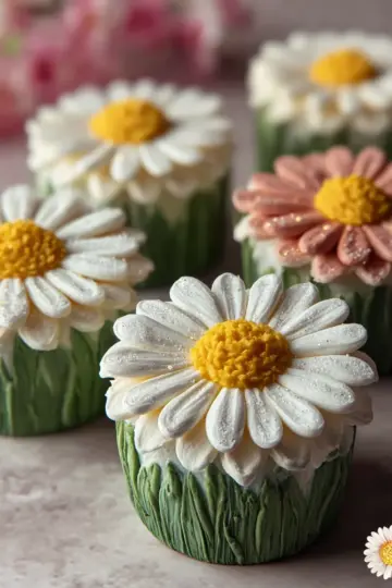 How to Make Buttercream Daisy Cupcakes