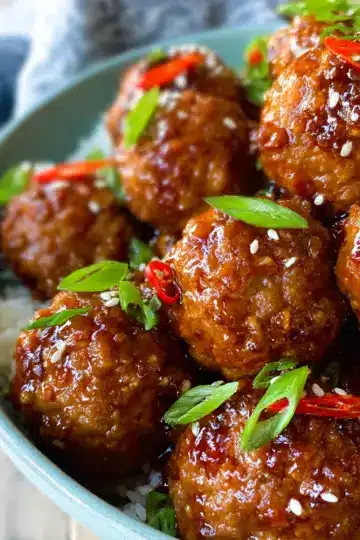 The Best Sticky Asian Glazed Meatballs Recipe