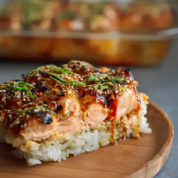 Spicy Salmon Sushi Bake