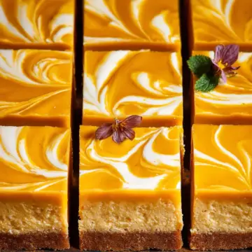 Vegan mango cheesecake bars