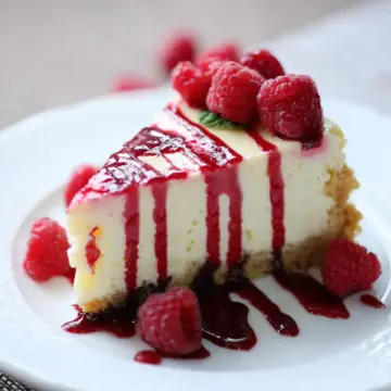 White Chocolate Raspberry Cheesecake