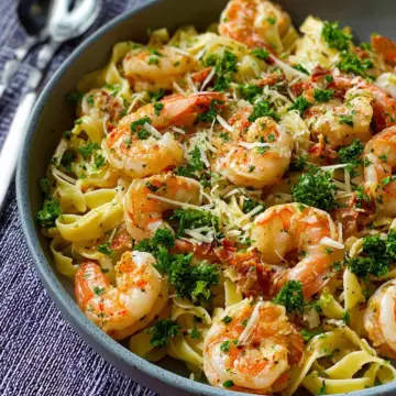 Knoblauch-Butter-Shrimp Pasta