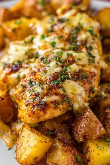 Garlic Parm Chicken & Potatoes