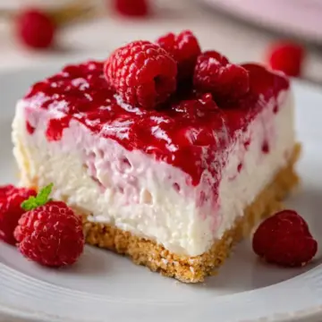 No Bake Raspberry Cheesecake