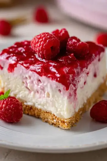 No Bake Raspberry Cheesecake