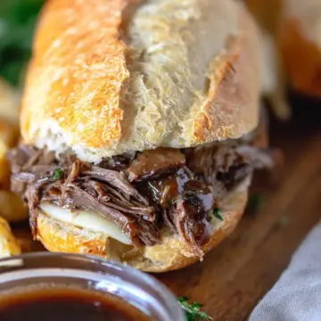 Crockpot French Dip Sandwiches