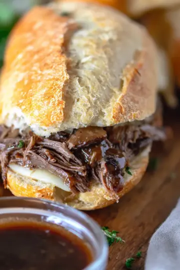 Crockpot French Dip Sandwiches