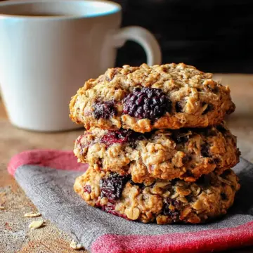 Blackberry Oatmeal Breakfast Cookies