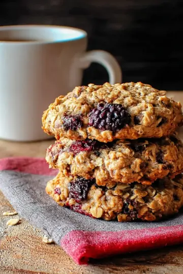 Blackberry Oatmeal Breakfast Cookies