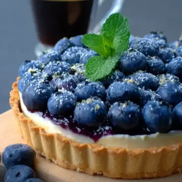 Blueberry White Chocolate Tart