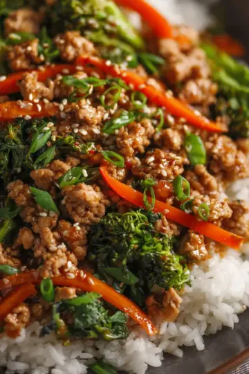 Ground Turkey Teriyaki Stir Fry