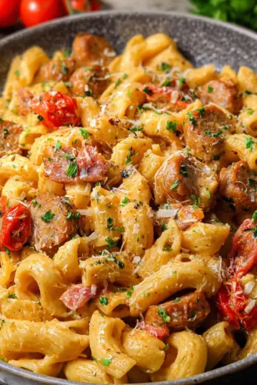 Creamy Cajun Sausage Pasta