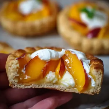 Peaches & Cream Mini Rustic Tarts