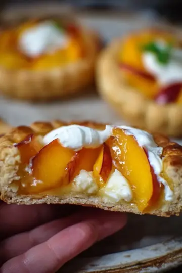 Peaches & Cream Mini Rustic Tarts