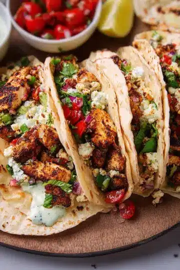 Mediterranean Chicken Tacos