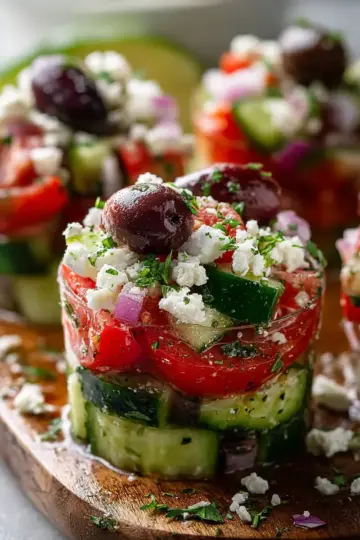Delicious Greek Salad Grazing Cups for Fresh Flavorful Snacking