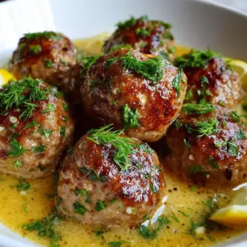 Greek Meatballs in Lemon Sauce
