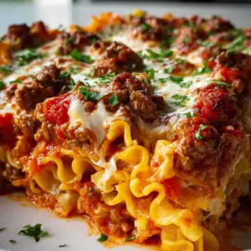 Cabbage Roll Pasta Bake with Tomato Sauce – Easy Beef Recipe