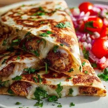 Delicious Chicken Kofta Quesadillas with Cheesy Goodness