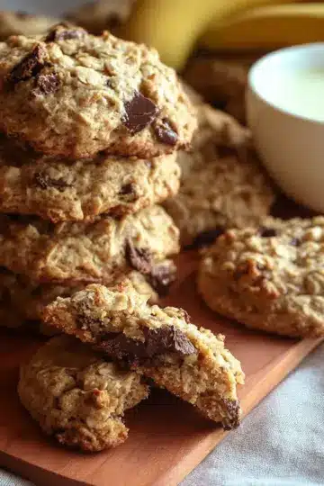 Banana Chocolate Oatmeal Cookies