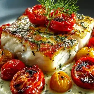 Grilled Cod with Roasted Tomatoes & Creamy Dill Sauce: An Amazing Ultimate Recipe