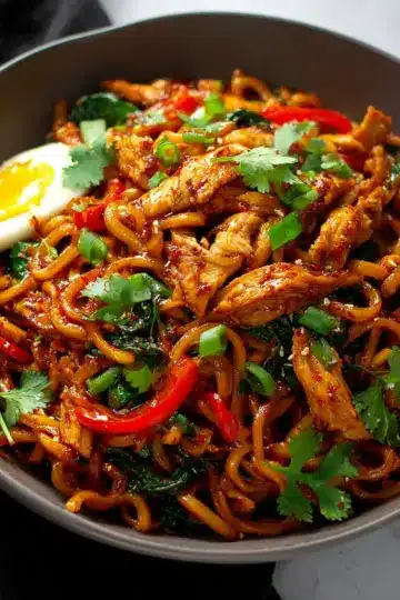 Spicy Korean Chicken Noodle Stir Fry: Quick & Flavorful Meal