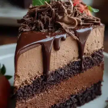 Chocolate Mousse Cake Easy Recipe (Best 3 Layers)
