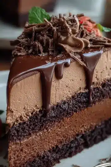 Chocolate Mousse Cake Easy Recipe (Best 3 Layers)