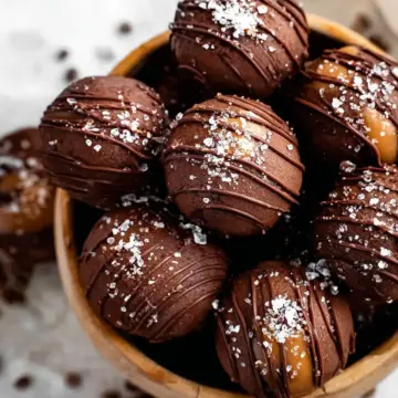 Vegan Chocolate Caramel Truffles