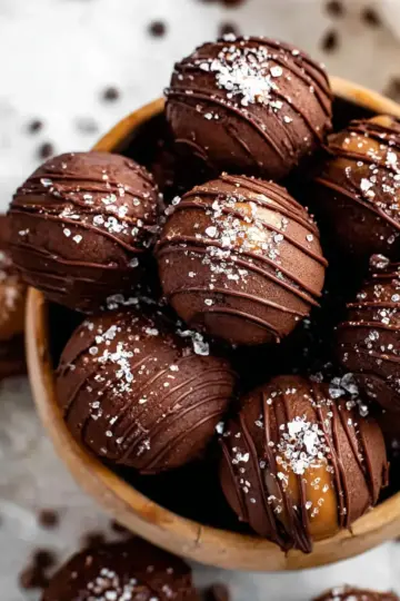 Vegan Chocolate Caramel Truffles