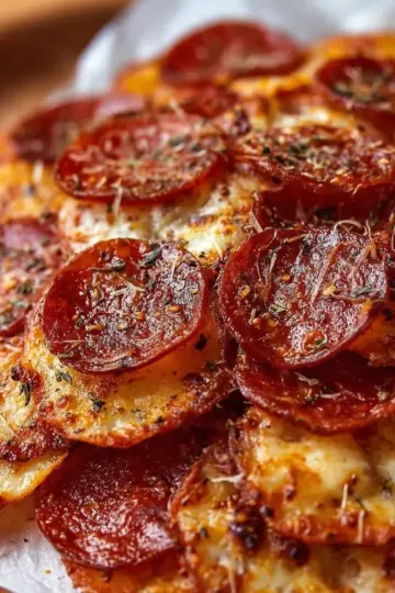 Crispy Pepperoni Cheese Chips