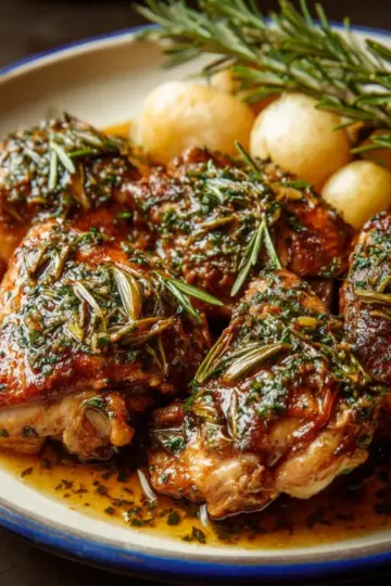 Braised Rabbit with Rosemary and Garlic Recipe