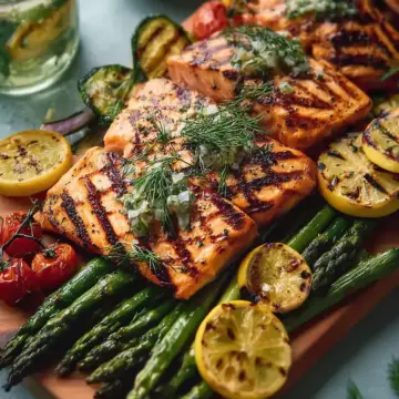 Juicy Grilled Salmon and Veggies