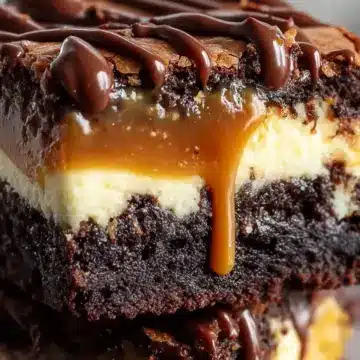 Caramel Cheesecake Brownies Easy Recipe