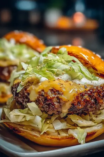 Oven Baked Cabbage Burger