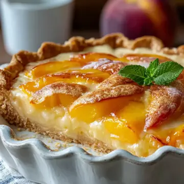 Custard Peach Pie – A Creamy, Fruity Slice of Comfort