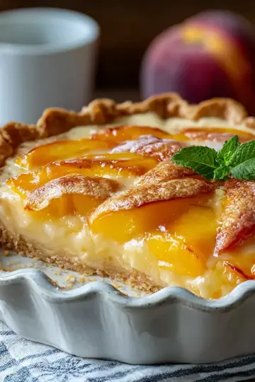 Custard Peach Pie – A Creamy, Fruity Slice of Comfort