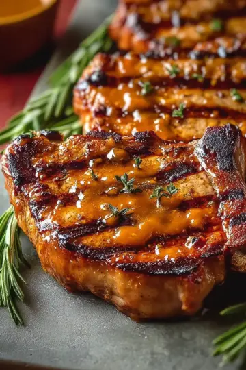 Tasty Honey Mustard Grilled Pork Chops