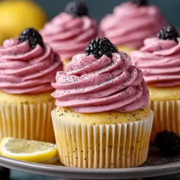 Lemon Poppy Seed Cupcakes with Blackberry Frosting: An Incredible Ultimate Recipe