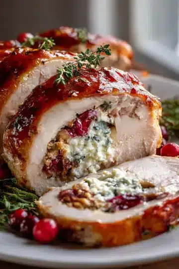 Cranberry Goat Cheese Stuffed Turkey Breast Delight Recipe